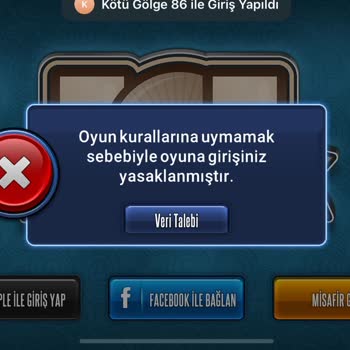 101 Okey Plus Oyuna Girişim Engellendi Haksız Yere