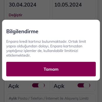 QNB Finansbank Kredi Kartımın Limit Kısıtlaması