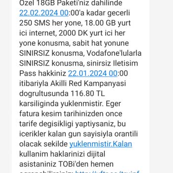 Vodafone Hattımı Taşındıktan Sonra Haksız Tarife Yükseltilmesi