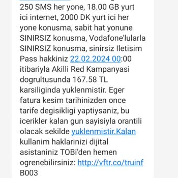 Vodafone Hattımı Taşındıktan Sonra Haksız Tarife Yükseltilmesi