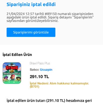Ucuzpin.com Siparişim Teslim Edilmedi Ve Paramı Alamadım