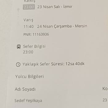 Kontur Turizm İzmir-Mersin Yolculuğumda Yaşadığım Aksaklıklar