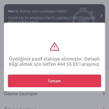 Tiktak Kirala Üyeliğim Pasif Statüde