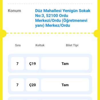 Biletinial.com İkinci (hala) Derece Akraba Vefatı İçin Ölüm Belgesi İsteniyor