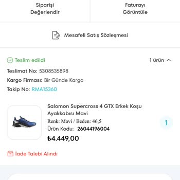 A101 Online Ayakkabı İade Edememe