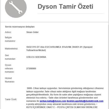 Dyson V15 Detect Replacement Delays & Refund Refusal