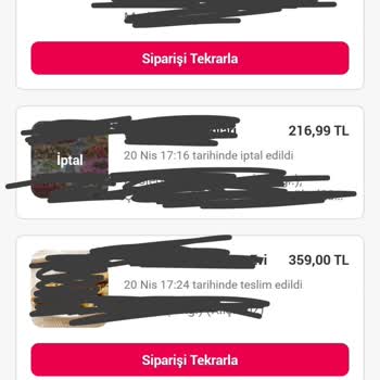 Yemeksepeti İptal Ve İadesini Yaptıkları Siparişin Ücretini Yine Aldı