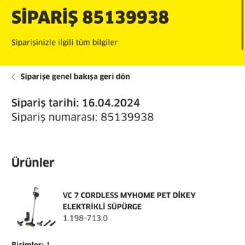 Karcher Kärcher Siparişim Gelmiyor