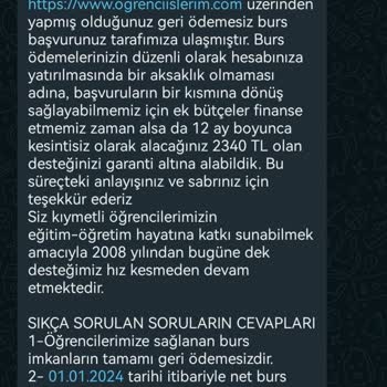 Ogrenciislerim.com Burs Vaadiyle Kişisel Bilgileri Edinmesi