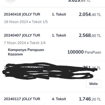 Jolly Tur Fazladan Para Çekimi