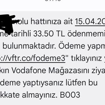 Vodafone Sürekli O Parası Bu Parası Diye Para Talep Ediyor