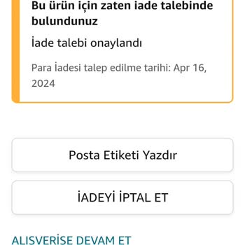 Amazon Türkiye Paramı İade Alamadım