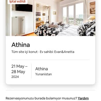 Airbnb Rezervasyonumu İptal Ettiler Paramı Karşılamadılar