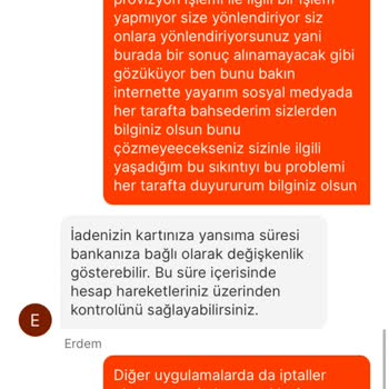 Migros Yemek İptal Ve İade Problemi