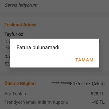 Köfteci Yusuf Eksik Yemek 1 Adet Eksik