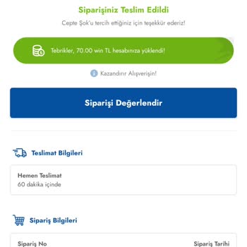 Cepte Şok Uygulaması Paramı Geri Vermiyor
