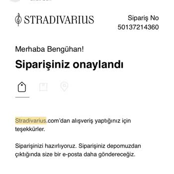 Stradivarius Siparişimin Durumu Bilinmiyor!