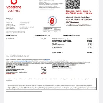 Vodafone Yüksek Fatura Yolluyor Çözmüyor