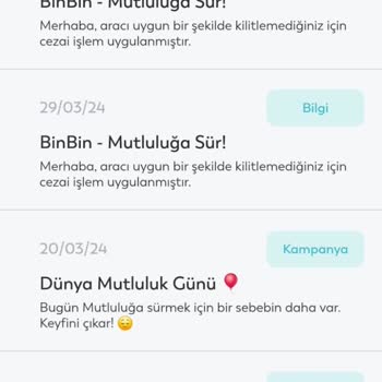 BinBin Scooter Sürekli Cezai İşlem Uygulaması