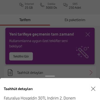 Vodafone Red Aldatıcı Taahhüt Süreleri
