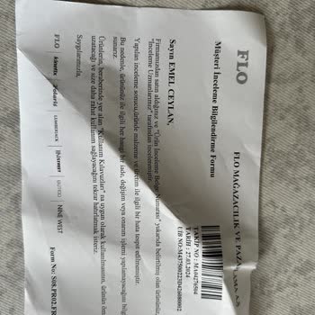 FLO Ayakkabı FLO Garantili Diye Sattığı Ürüne Kullanıcı Hatası Diyerek Red Veriyor