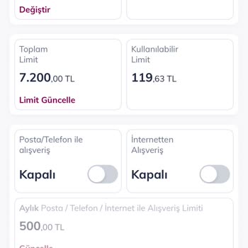 QNB Finansbank Yapılandırma Sonrası Kredi Kartı Limit Kısıtlaması