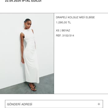 Zara Online İptal Edilen Sipariş