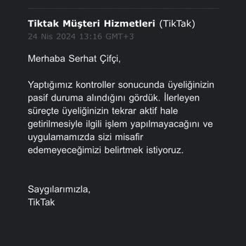 Tiktak Üyeliğim Neden Pasif?