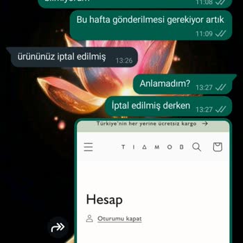 Tiamob Ürünüm Ortada Yok