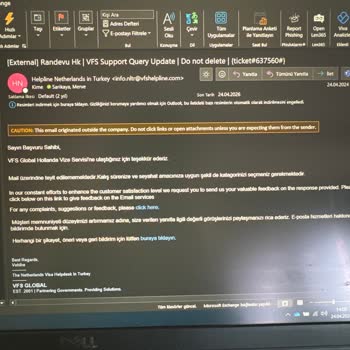VFS Global Yardımcı Olmama Sorunu