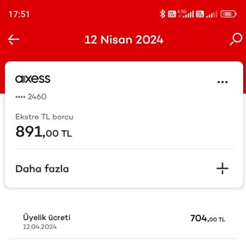 Akbank Axess Kredi Kartı Yüksek Üyelik Ücreti.