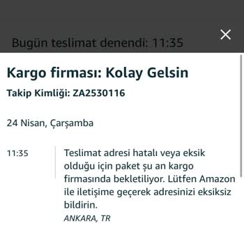 Amazon Mağduriyetimi Gideremedi Yetkili Kişi Dönüş Yapar Mısınız