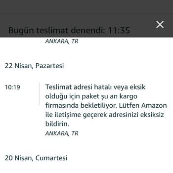 Amazon Mağduriyetimi Gideremedi Yetkili Kişi Dönüş Yapar Mısınız