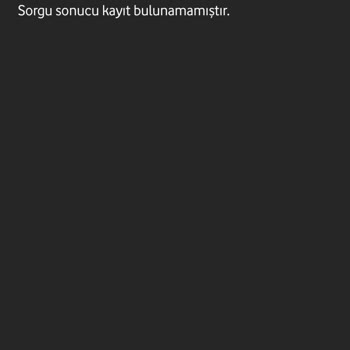 Vodafone Fatura Bilginiz Alınamadı