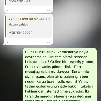 Müq Adlı Mağazadan Kötü Üslubu Ve Müşteriyi Mağdur Etmesi