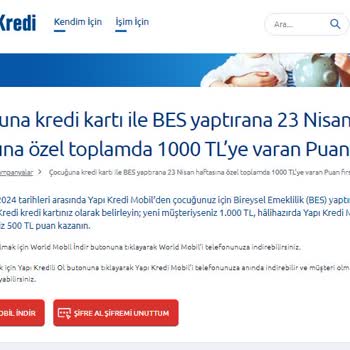Yapı Kredi Bankası Çocuklara BES Kampanyası Aldatmacası
