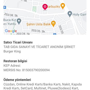 Burger King Hamburger Siparişim Çiğ Geldi.