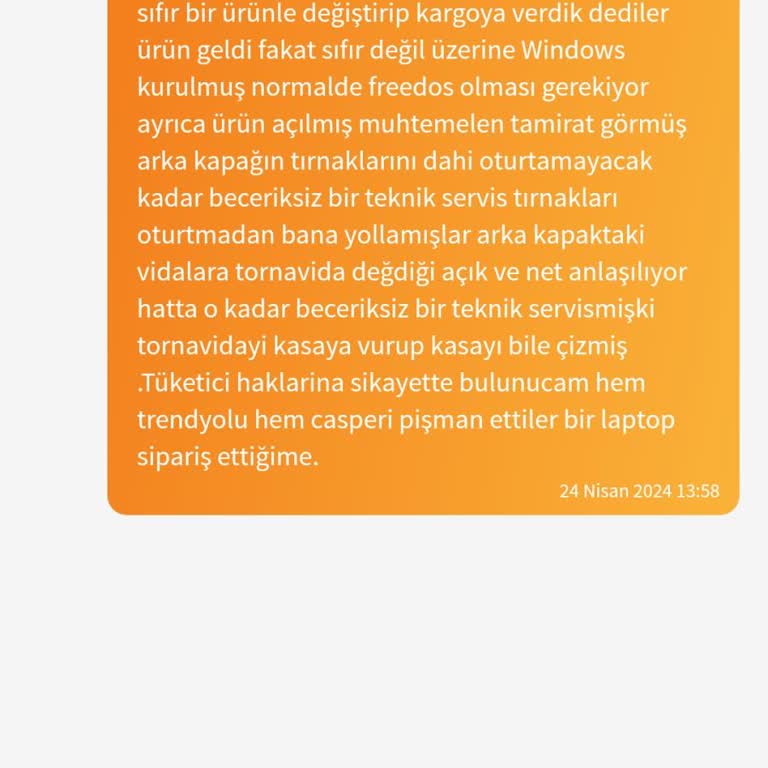Trendyol'un Bozuk Laptop Satması