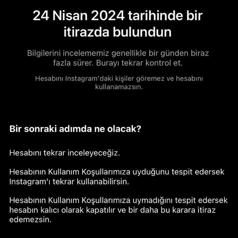 Yupi Instagram Hesabım İncelemeye Alındı