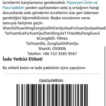 Amazon Türkiye Ürün İadesi Ayıbı