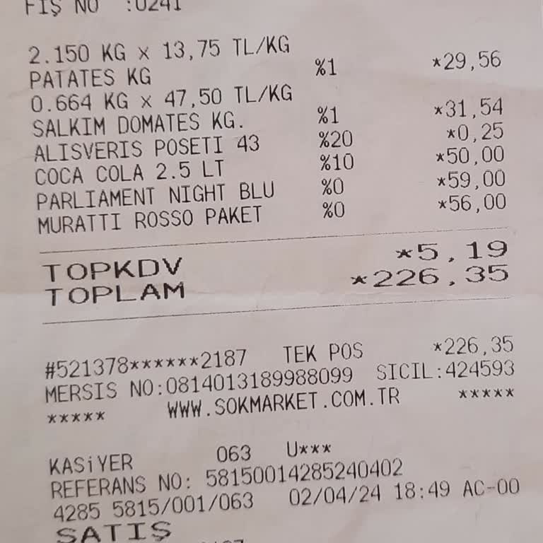 Şok Market Fazla Çekilen Tutar İadesinin Yapılmaması