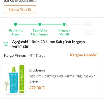Bioderma Kargom Geri Gönderildi, Mağduriyetim Giderilmedi!