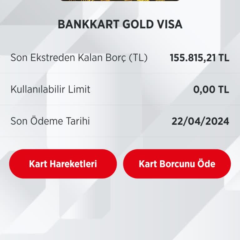 Ziraat Bankası Ziraat Kart Borcu Yapılandırma