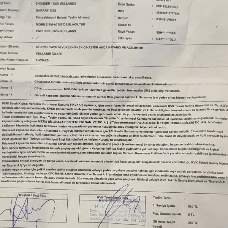 Samsung A71 Telefon Güncelleme De Ekran Açılmaması