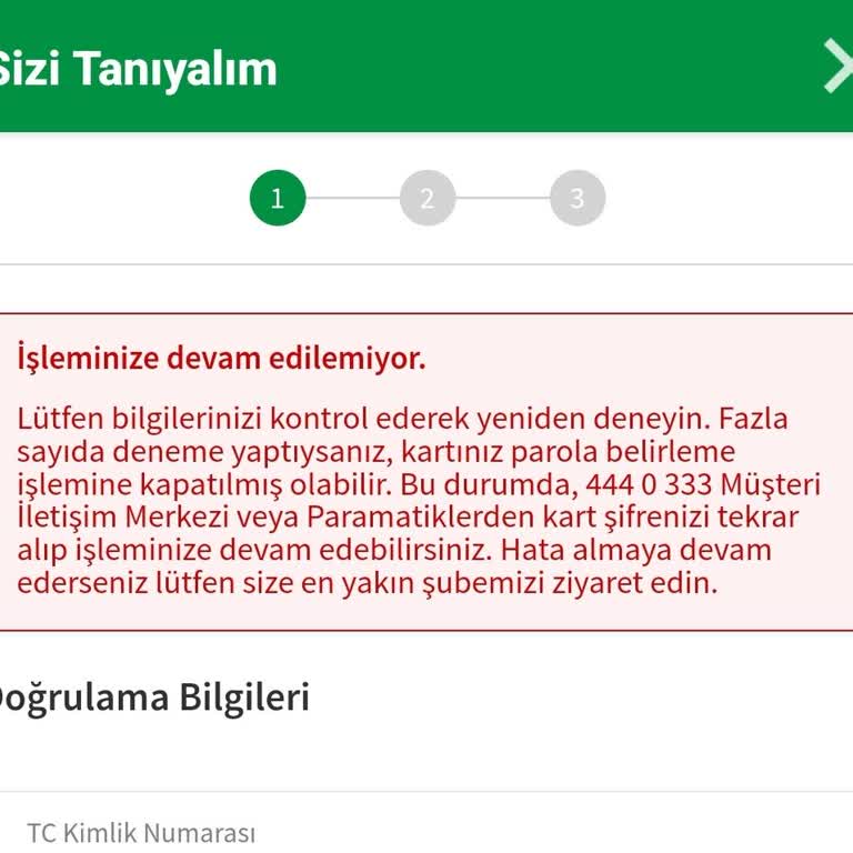 Garanti BBVA Garanti Müşterisi Olamıyorum
