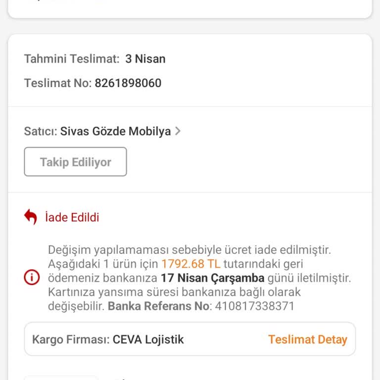 Trendyol Yanlış Ürün Gönderildi