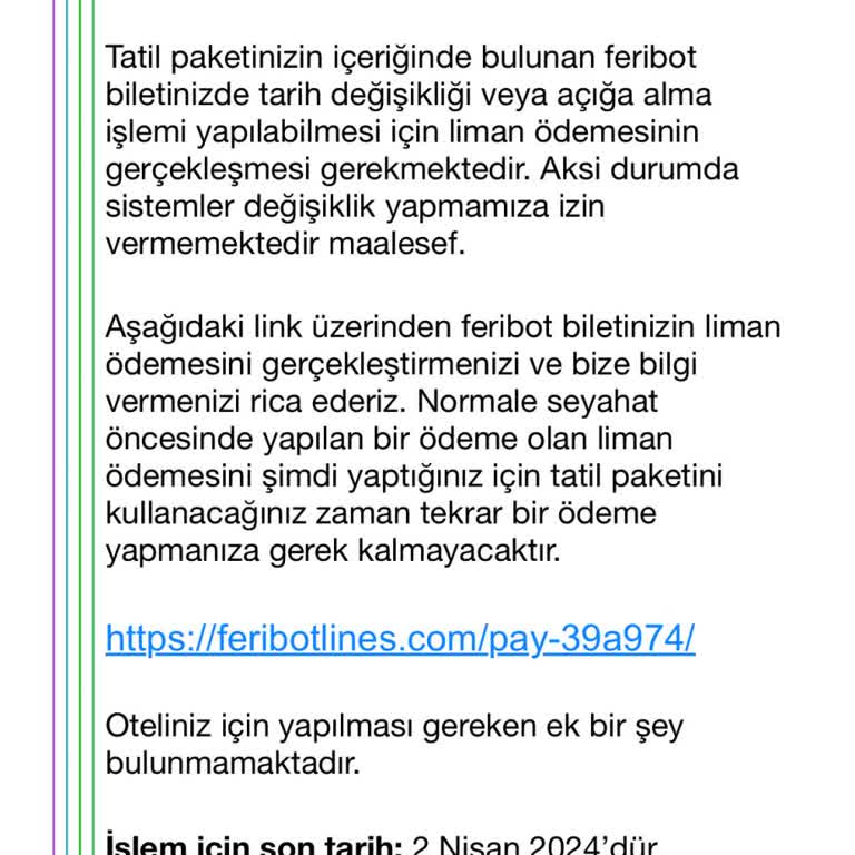 Feribotlines Müşteri Hizmetlerine Asla Ulaşılmıyor.