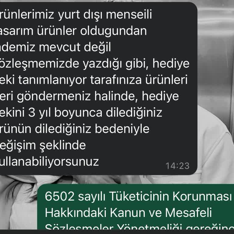 Deep Atelier Firması İade Kabul Etmiyor