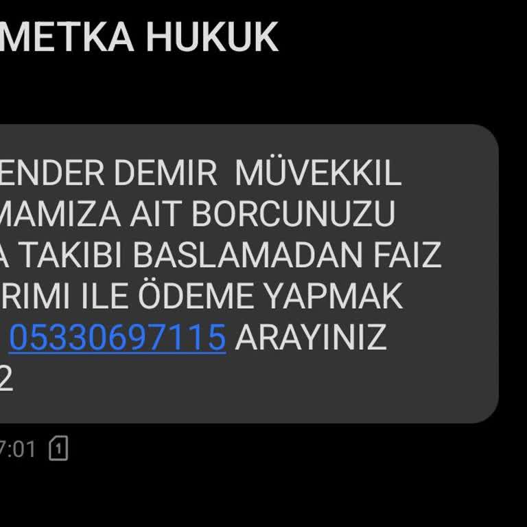 Metka Hukuk (SMS) İlgili Ve Alaka Bulundurmayan Mesajlar Almak