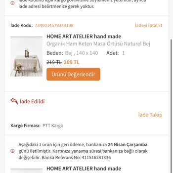 Home Art İadem Eksik Yapıldı